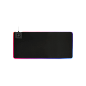 DELTACO RGB Mousepad with 10W Fast Wireless Charging & Extra Large Neoprene Surface, 90 x 40 cm, Black